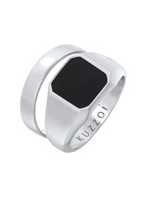 Kuzzoi, Hommes Bague, noir / argent
