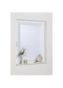 K-home, K-home Plissee &raquo;Capri&laquo; Lichtschutz ohne Bohren Ausbrennerstoff, wei&szlig;, Obermaterial: 100% Polyester