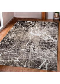 Goodproduct, my home Teppich &raquo;Manrik&laquo; rechteckig 9 mm H&ouml;he mit besonders weichem Flor, Kurzflor, modernes Marmor-Design, sand, Kunstfaser, 9 mm