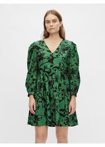 Object Kleid 'OBJBILLIE' Damen, dunkelgr&uuml;n / schwarz, Gr&ouml;&szlig;e 34