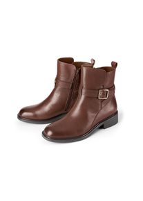 Tchibo - Leder-Boots - Damen - Gr. 40 - cognac