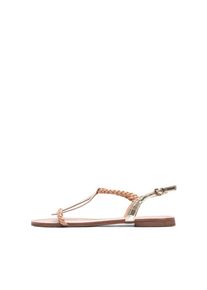 Kazar, Femmes Sandales &agrave; lani&egrave;res, sable / marron / or