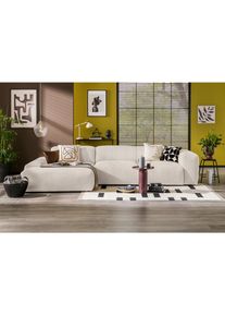 Mid.you Ecksofa , Creme , Textil , Ottomane links, L-Form , 343x170 cm , Made in EU , Wohnzimmer, Sofas & Couches, Wohnlandschaften, Ecksofas
