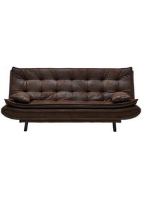 Ti`me Ti'me Schlafsofa , Dunkelbraun , Textil , Buche , massiv , F&uuml;llung: Schaumstoffflocken , 194x100x90 cm , Schlafen auf Sitzh&ouml;he, R&uuml;ckenfutter , Wohnzimmer, Sofas & Couches, Schlafsofas