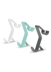 Tchibo - 3 crochets &agrave; radiateur - gris/blanc