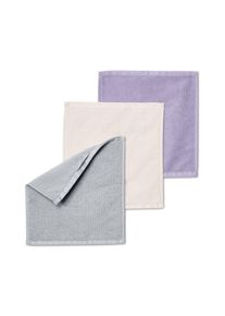 Tchibo - 3 serviettes cosm&eacute;tiques en microfibre - gris/violet