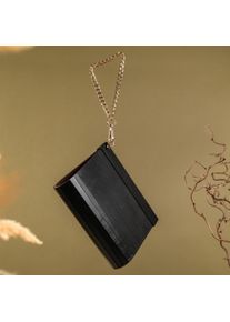 Holzkern Handtasche Uniqase Chinira VEGAN Schwarzer Ahorn Clutch