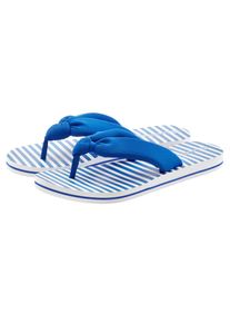 Lascana, Unisex, Lascana Badezehentrenner &raquo;Sandale, Pantolette,&laquo; Zehentrenner, Badeschuh ultraleicht mit softem Band VEGAN, blau, wei&szlig;, 43, Besonders 