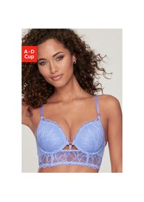 Lascana, Lascana Push-up-BH &raquo;Alicia&laquo; in Bustier Form, sexy Dessous, kornblumenblau, 80, Cup A, Push-up-BH