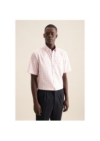 Seidensticker, Herren, Seidensticker Businesshemd &raquo;Regular&laquo; Regular 1/2 Button-Down-Kragen Karo, orange, 3XL (48), normale &Auml;rmell&auml;ngen, Passform: 