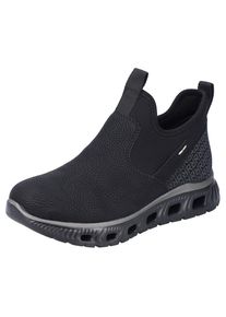 Rieker Sport, Unisex, RIEKER Sport Schlupfboots , High-Top-Sneaker, Schlupfboots mit elastischem Schaft, schwarz, 40, Mit Anziehlaschen, zum Schlupfen
