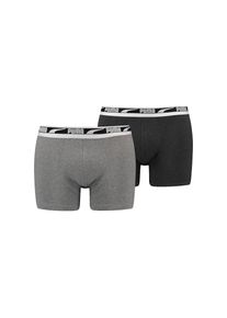 Puma, Herren, Puma Boxershorts &raquo;MEN MULTI LOGO BOXER 2P&laquo; 2er Pack, Komfortbund, grau melange, S, Herrenunterhose von Puma
