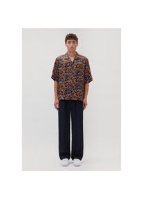 Studio Seidensticker, Herren, studio seidensticker Businesshemd &raquo;Studio&laquo; Regular Kurzarm Reverskragen Druck, orange, M39-40, normale &Auml;rmell&auml;ngen, 