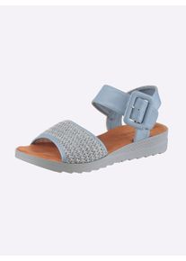 Witt Damen Sandalette mit Gummizug, hellblau, Gr&ouml;&szlig;e 41, 100% Lederimitat