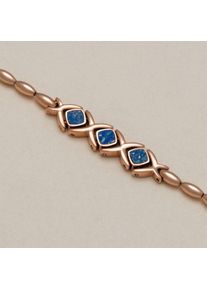Holzkern Bracelets Damen Ros&eacute; und Lapislazuli