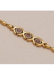 Holzkern Bracelets Damen Gold und Walnuss