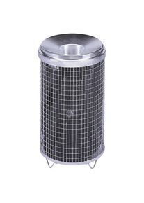Corbeille grillag&eacute;e, capacit&eacute; 65 l, couvercle galvanis&eacute; Var