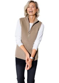 Damen Pullunder sesam