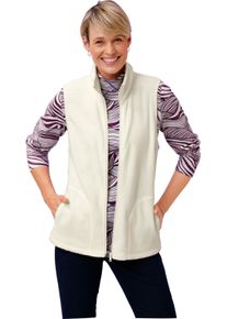 Damen Fleeceweste mit Stehkragen ecru