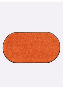 Salonloewe Witt Fussmatte, terra, Gr&ouml;&szlig;e 40x75 cm - oval, 100% Polyamid. R&uuml;ckseite: 100% Gummi