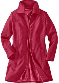 Damen Kurzmantel mit Schulterpolstern weinrot