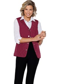 Damen Steppweste mit Leistentaschen bordeaux
