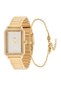 Cluse, Femmes Montre &agrave; affichage analogique 'Fluette', or / transparent / blanc