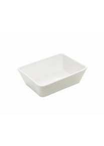 Homeware Profession. Auflaufform , Weiss , Keramik , rechteckig , 13.5x5x18 cm , Lfgb , backofengeeignet, mikrowellengeeignet , Kochgeschirr, Auflaufformen