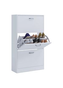 Mid.you Schuhkipper , Weiss , Kunststoff , 59x105x22 cm , Garderobe, Schuhaufbewahrung, Schuhkipper