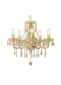 H&auml;ngeleuchte , Klar, Goldfarben , Metall, Kunststoff , 150 cm , CE , h&ouml;henverstellbar, beliebig k&uuml;rzbar , Lampen & Leuchten, Innenbeleuchtung, H&auml;ngelampen