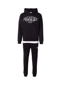 Jack & Jones JACK & JONES Jogginganzug 'JJMAKOTO' Herren, schwarz / wei&szlig;, Gr&ouml;&szlig;e M