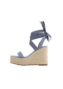 Bershka, Femmes Sandales, bleu denim