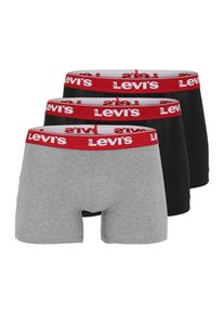Levi's LEVI'S , Hommes Boxers, gris chin&eacute; / rouge / noir / blanc cass&eacute;