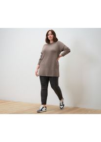Tchibo - Langer Strickpullover - Damen - Gr. S - taupe