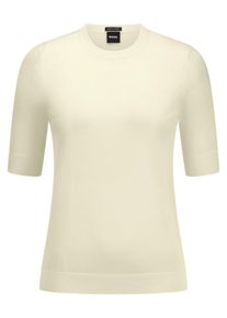 BOSS - Rundhals-Pullover Farbella, weiss, Gr. 38, Schurwolle