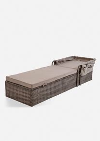 Gartenliege mit Sonnendach in grau, 50x75 cm, bonprix