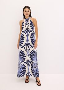 Weites Maxikleid aus flie&szlig;ender Viskose in blau, Gr&ouml;sse 42, bonprix