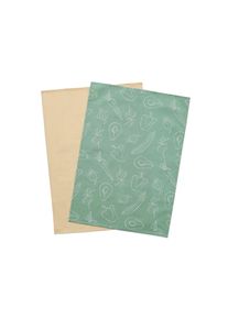 Tchibo - 2 Linges de cuisine - vert/blanc