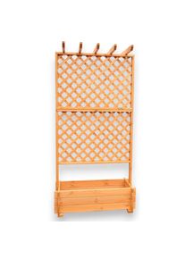 Promadino, Promadino Spalier Pergola mit Pflanzkasten, BxTxH: 102x65x200 cm, honigbraun, Holzwerkstoff, B/H/T: 102 cm x 200 cm x 65 cm