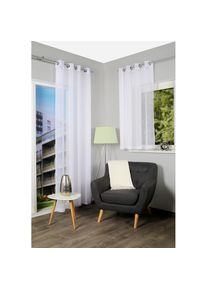 Home Wohnideen, Home Wohnideen Gardine &raquo;DOLLY&laquo; &Ouml;sen 1 Stk. tlg. transparent, wei&szlig;, Voile, Polyester