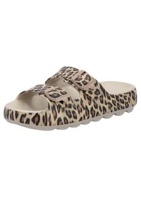 Rieker Sport, Unisex, RIEKER Sport Pantolette Sommerschuh, Strandschuh, Hausschuh mit zwei verstellbaren Schnallen, leo, M (38/39), Pantolette im 