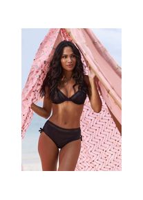 s.Oliver, Unisex, s.Oliver B&uuml;gel-Bikini-Top &raquo;Aiko&laquo; mit H&auml;keloptik, schwarz, 34, Cup A, Modische Lasercut-Kante