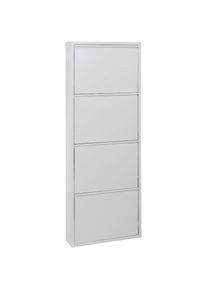 HEINE HOME, HEINE HOME Schuhschrank, silberfarben, Stahl, B/H/T: 50 cm x 136 cm x 15 cm