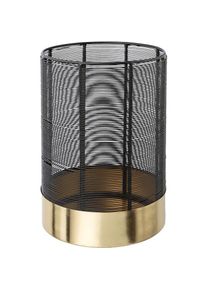 Goodproduct, GOODproduct Windlicht &raquo;Kerzenhalter Alienor&laquo; aus Metall, mit Draht-Struktur, schwarz, goldfarben, Metall, B/H/T: 25 cm