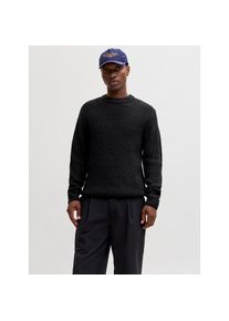 Jack & Jones Jack & Jones, Herren, Strickpullover &raquo;JORBLEECKER KNIT CREW NECK BF&laquo;, schwarz detail:asphaleuchtendes crew neck, S, Pullover von Jack & Jones