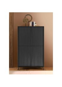 Inosign, Inosign Highboard &raquo;City&laquo; H&ouml;he ca. 174 cm, schwarz melamin holzstruktur, B/H/T: 104 cm x 174 cm x 40 cm