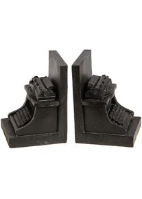 AMBIENTE HAUS, Buchst&uuml;tze &raquo;Schreibmaschine-Buchst&uuml;tzen 16cm&laquo;, antikschwarz, Polyresin