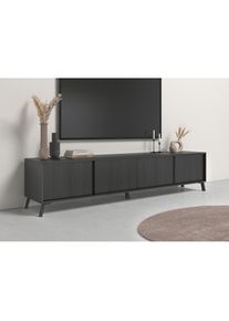 Inosign, Inosign Lowboard &raquo;City&laquo; Breite ca. 205 cm, schwarz melamin holzstruktur, B/H/T: 205 cm x 48 cm x 40 cm