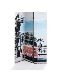 Locker, Locker Paravent &raquo;24216-06&laquo;, bunt, Leinen, Papier, B/H/T: 120 cm x 170 cm x 1 cm