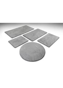 Wecon Home Basics, Wecon home Basics Badematte &raquo;Emil&laquo; H&ouml;he 25 mm waschbar, rutschfest, strapazierf&auml;hig, pflegeleicht und super weich, grau, Polyester,
